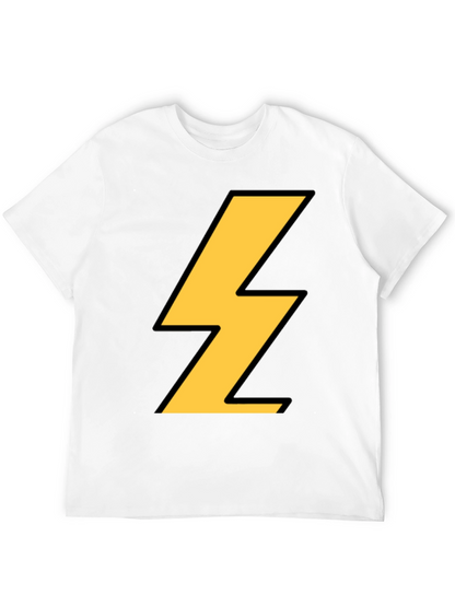 Camiseta Negra con Rayo Amarillo - Estilo Casual