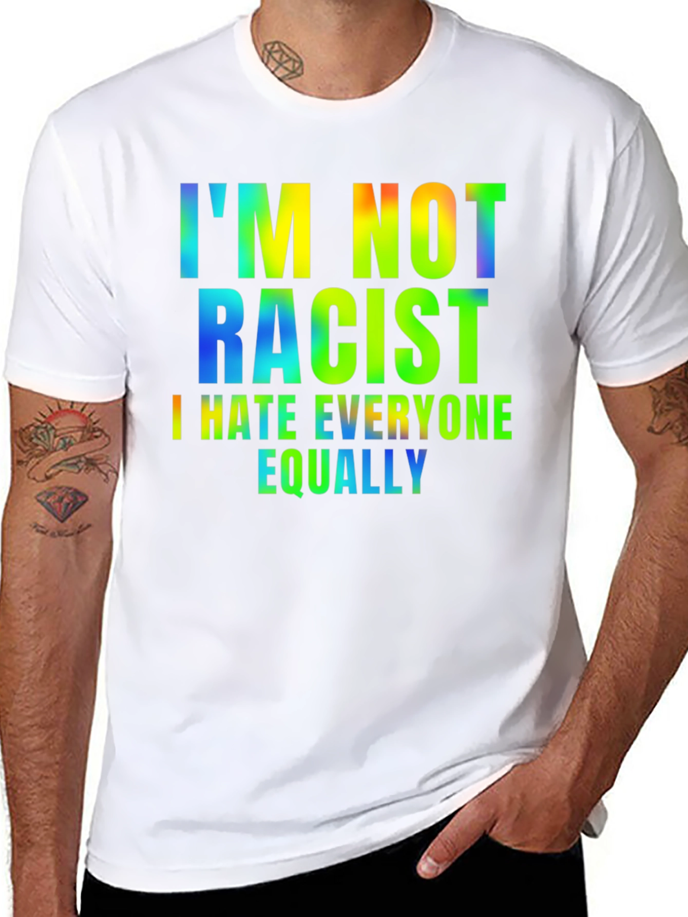 Camiseta Hombre - Humor: No Soy Racista