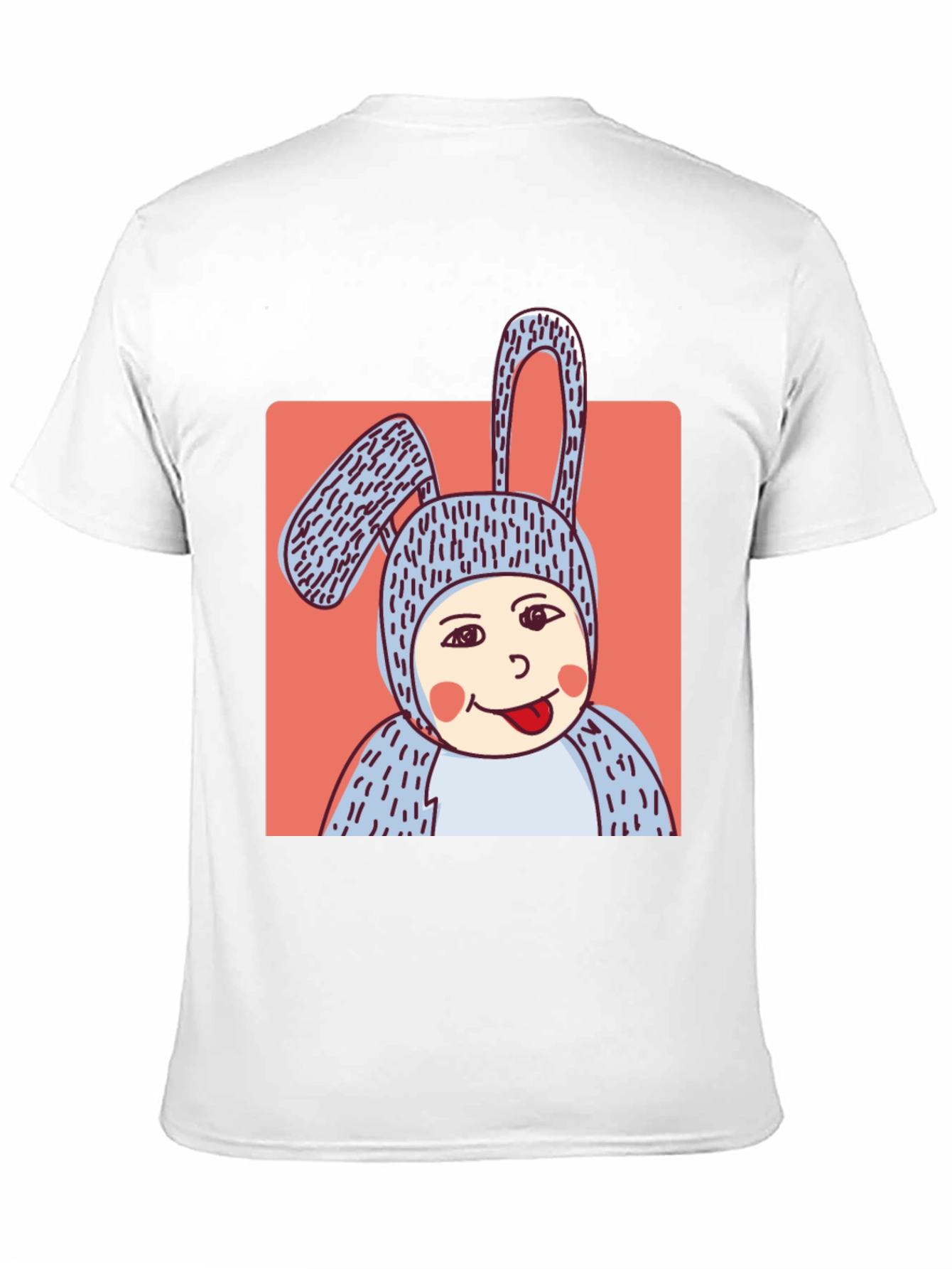 Camiseta Negra con Diseño Conejo Divertido