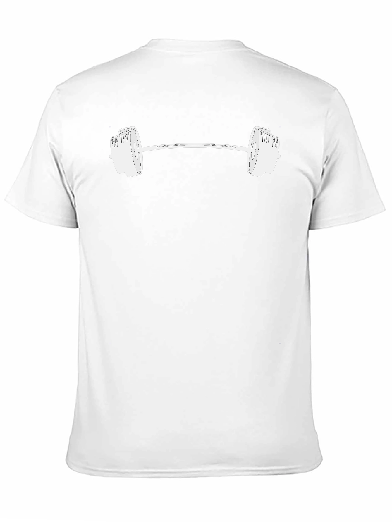Camiseta Negra con Diseño de Pesas Gimnasio