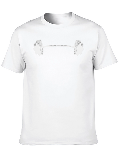 Camiseta Negra con Diseño de Pesas Gimnasio