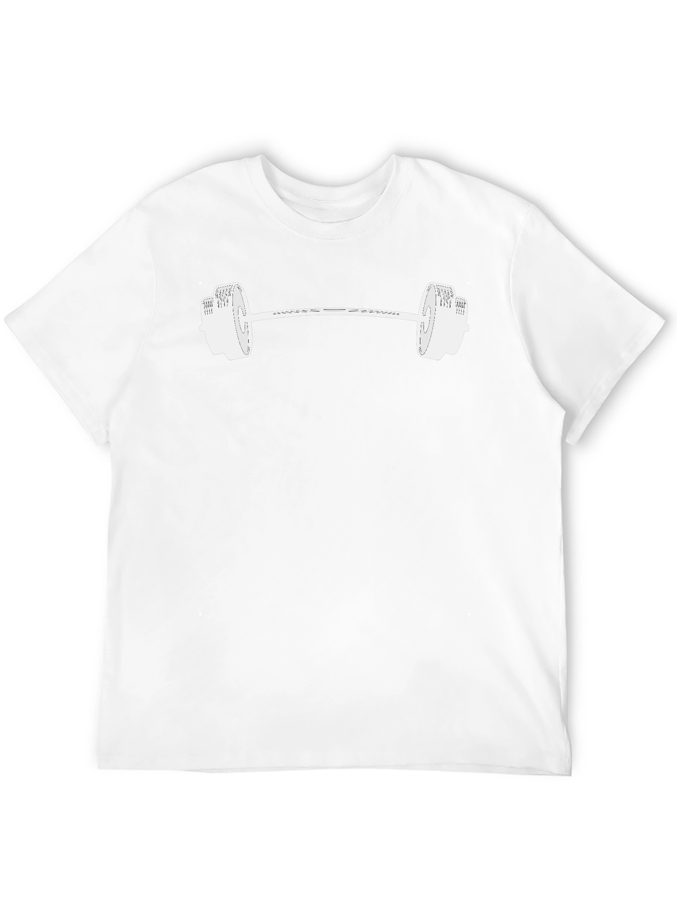 Camiseta Negra con Diseño de Pesas Gimnasio