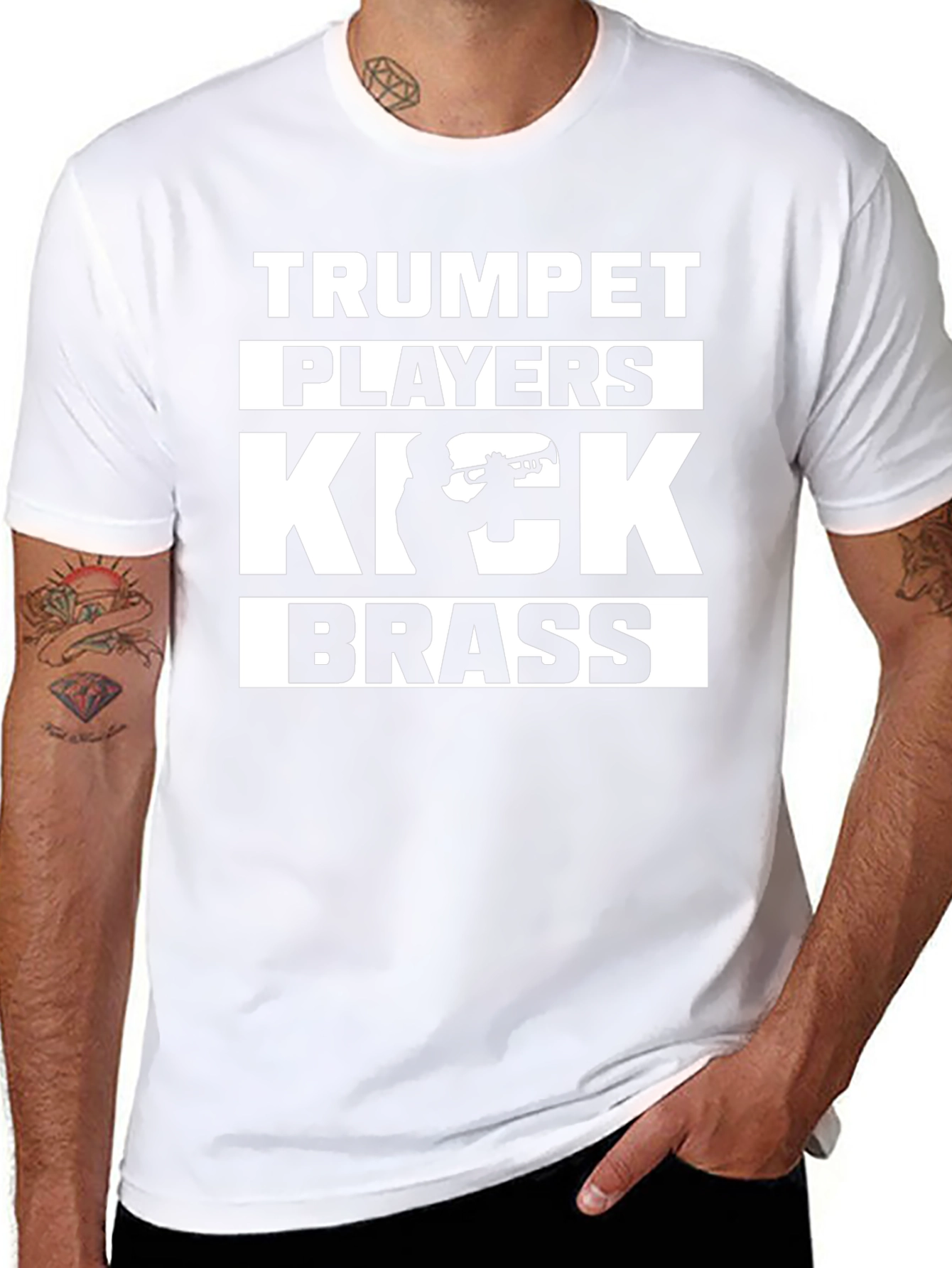 Camiseta Negra Trumpet Players Kick Brass