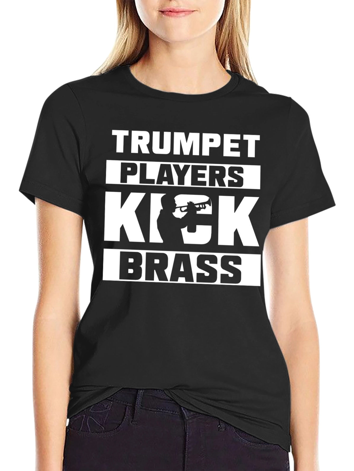 Camiseta Negra Trumpet Players Kick Brass