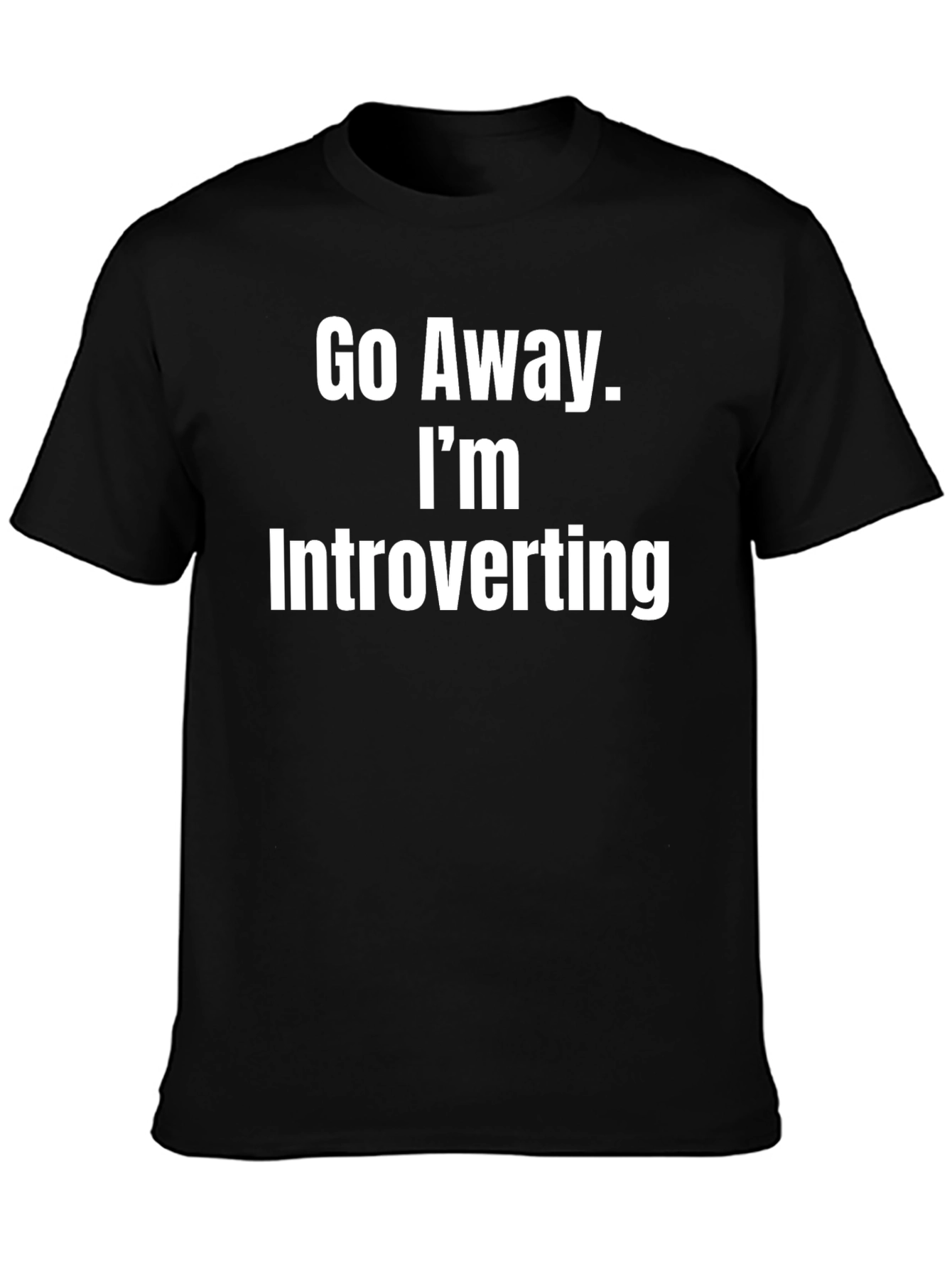 Camiseta Negra Introvertido - Déjame en Paz