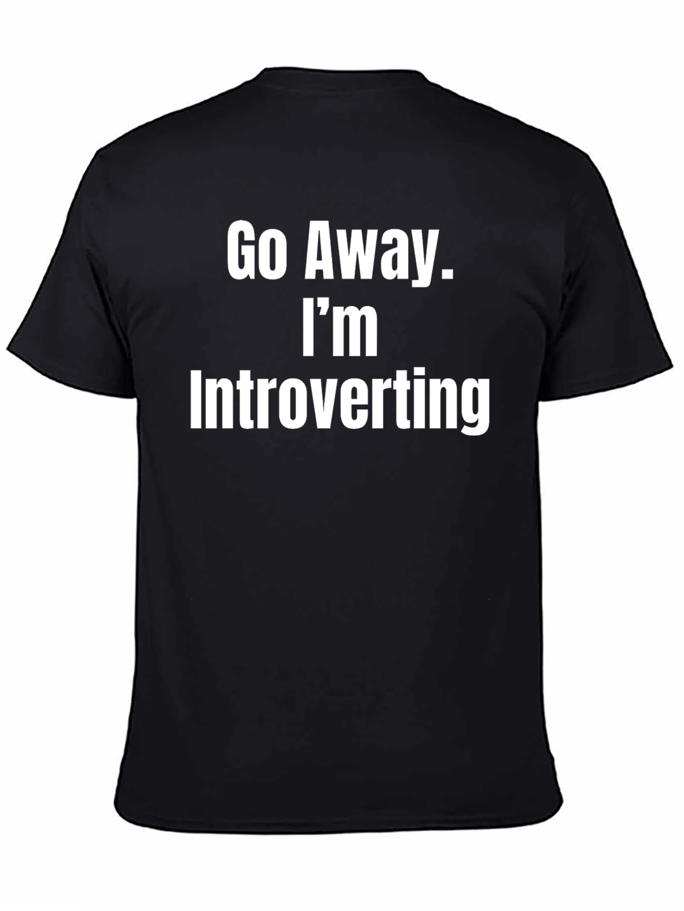 Camiseta Negra Introvertido - Déjame en Paz