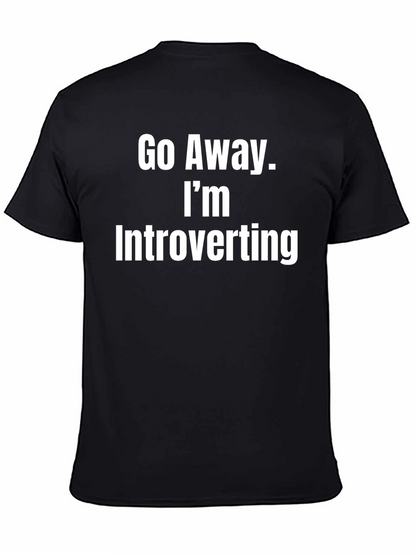 Camiseta Negra Introvertido - Déjame en Paz
