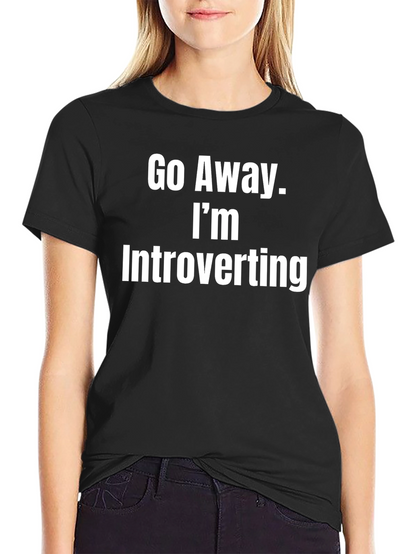 Camiseta Negra Introvertido - Déjame en Paz