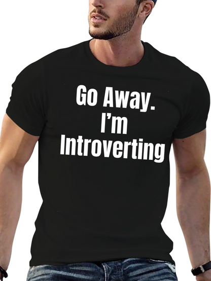 Camiseta Negra Introvertido - Déjame en Paz