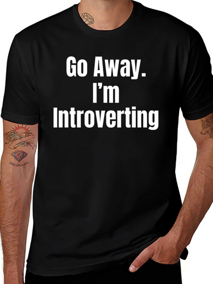 Camiseta Negra Introvertido - Déjame en Paz