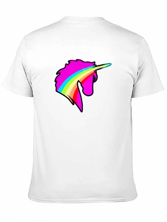 Camiseta Negra con Diseño de Unicornio Arcoíris