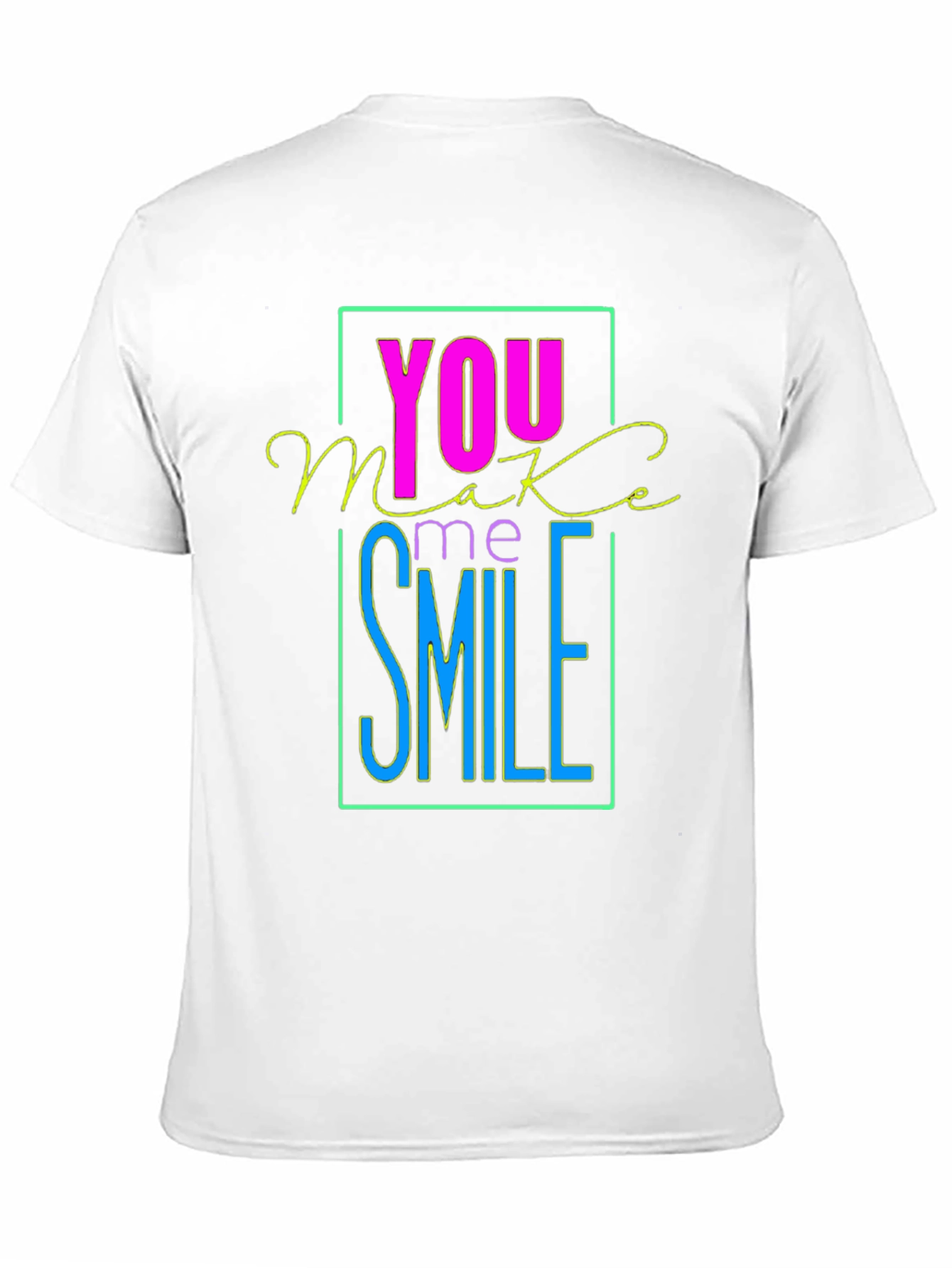 Camiseta Negra con Diseño You Make Me Smile