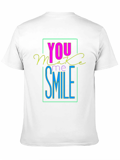 Camiseta Negra con Diseño You Make Me Smile