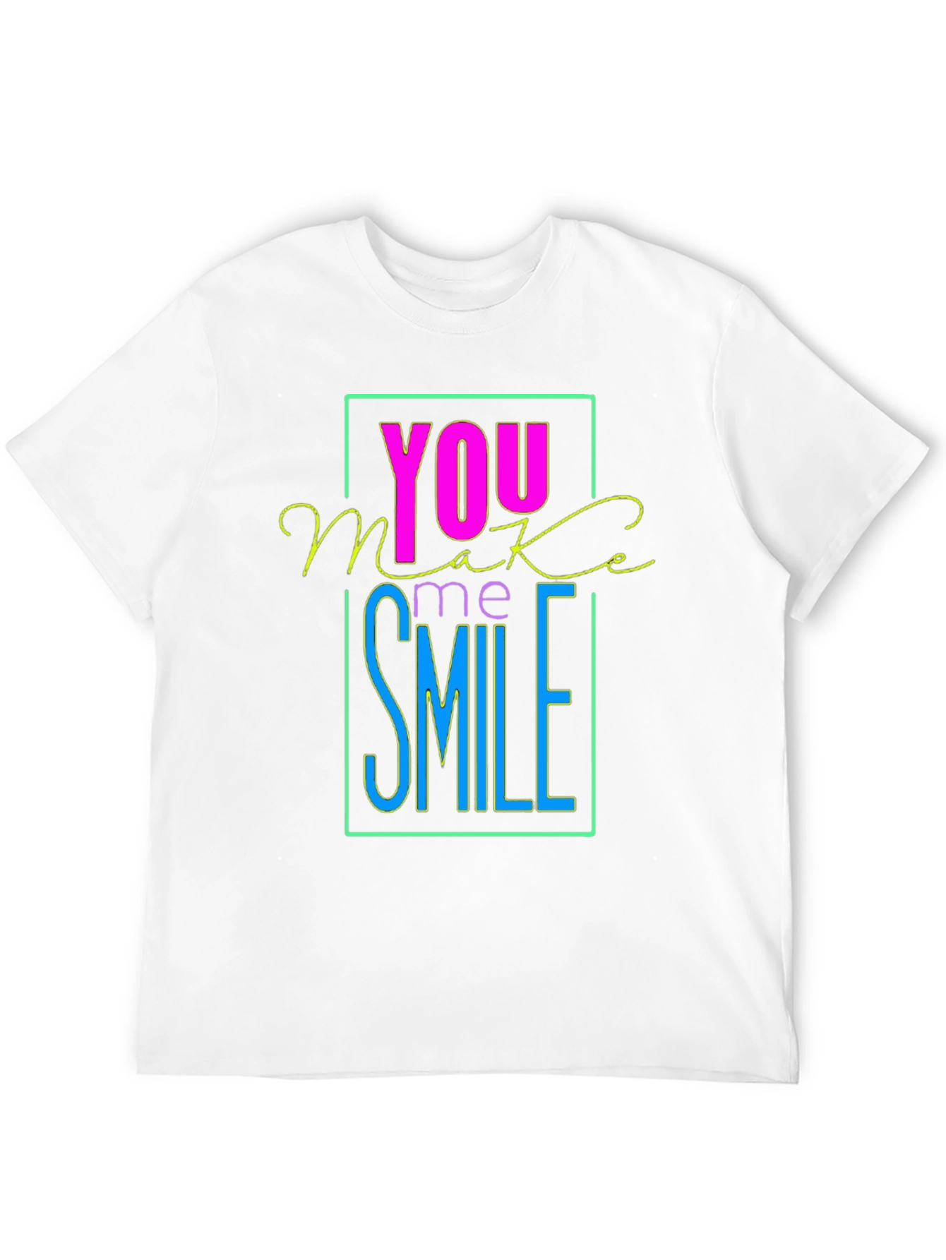 Camiseta Negra con Diseño You Make Me Smile