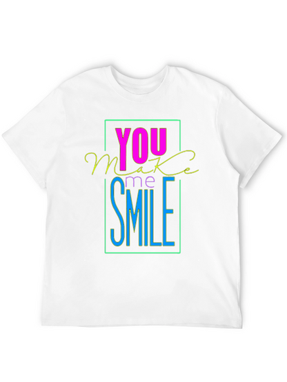 Camiseta Negra con Diseño You Make Me Smile