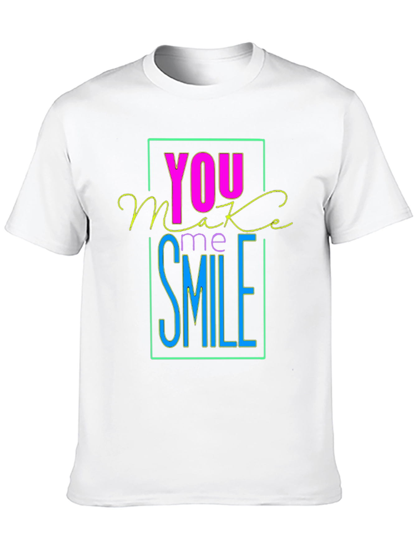 Camiseta Negra con Diseño You Make Me Smile