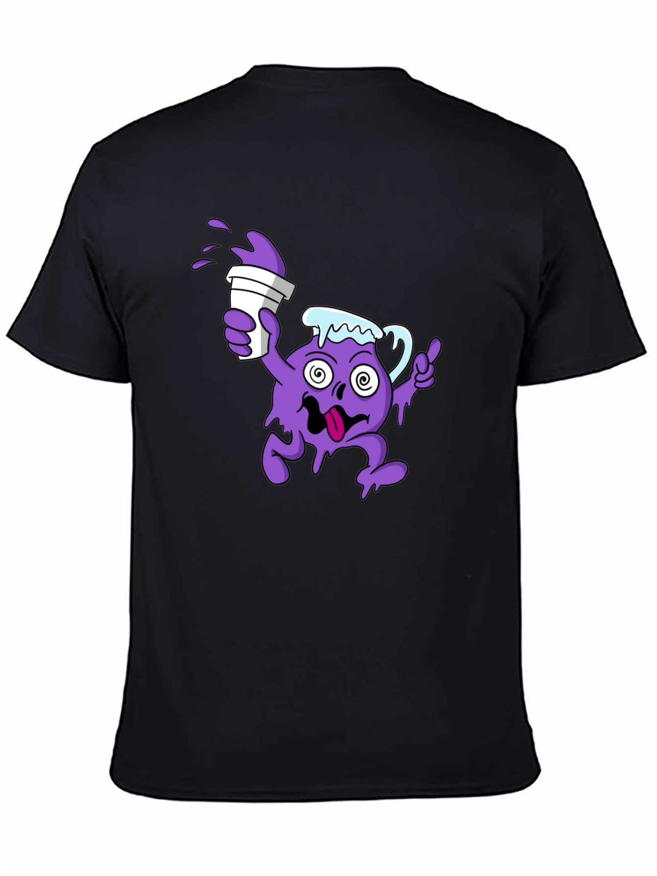 Camiseta Negra Hombre Diseño Divertido