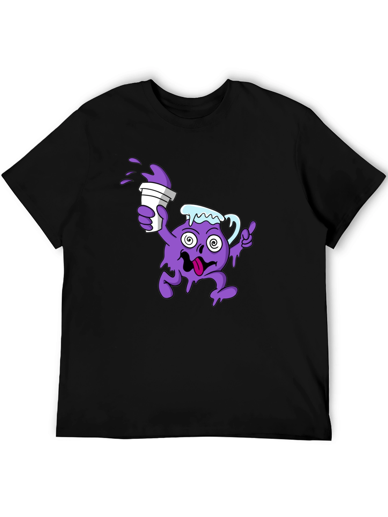 Camiseta Negra Hombre Diseño Divertido