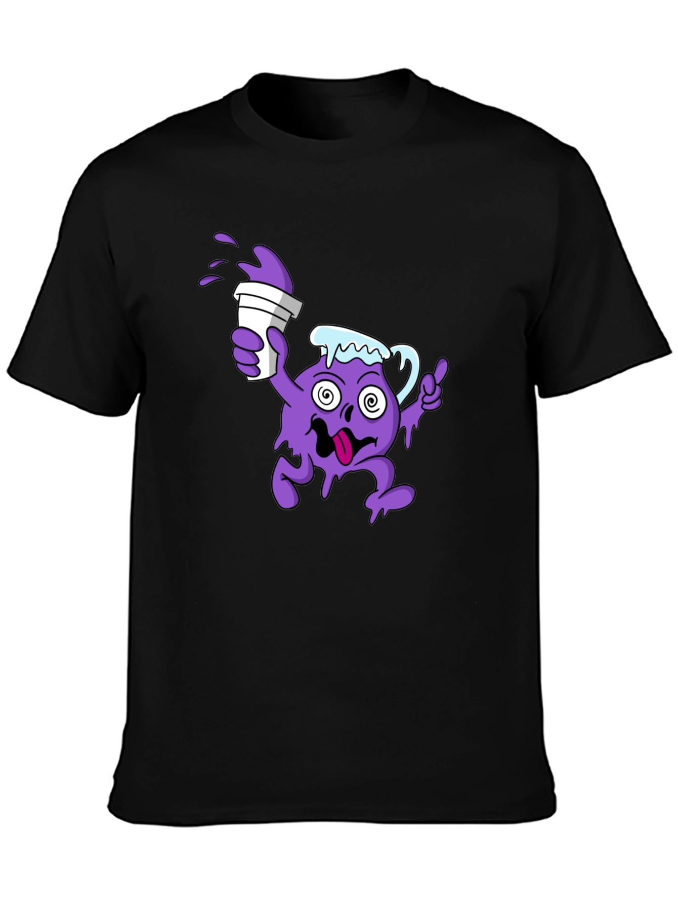 Camiseta Negra Hombre Diseño Divertido