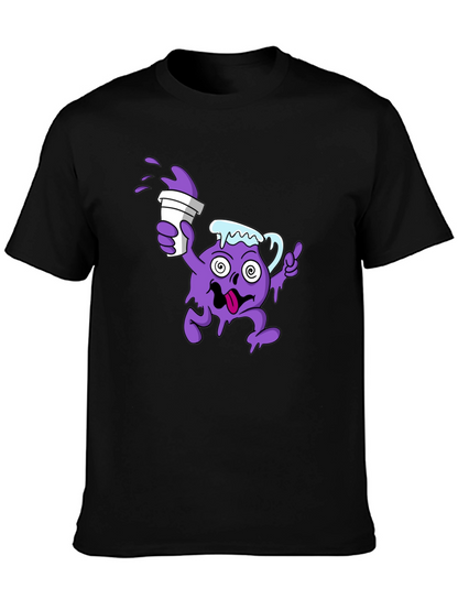 Camiseta Negra Hombre Diseño Divertido