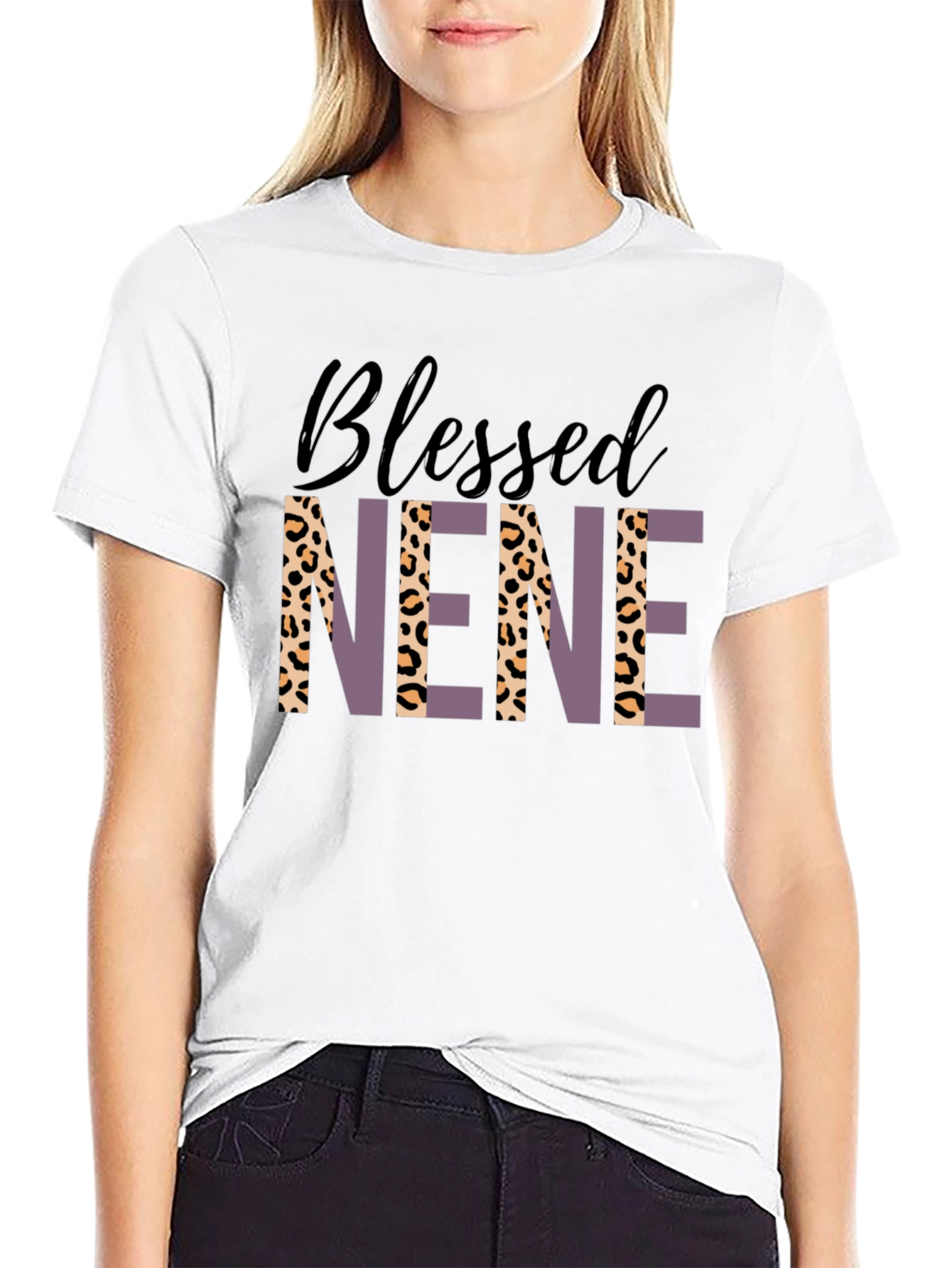 Camiseta Blessed Nene Estampado Leopardo