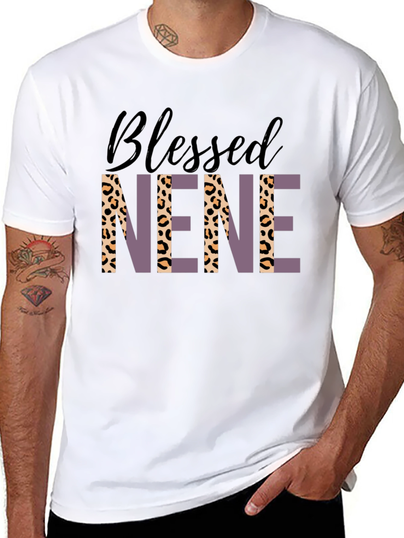 Camiseta Blessed Nene Estampado Leopardo