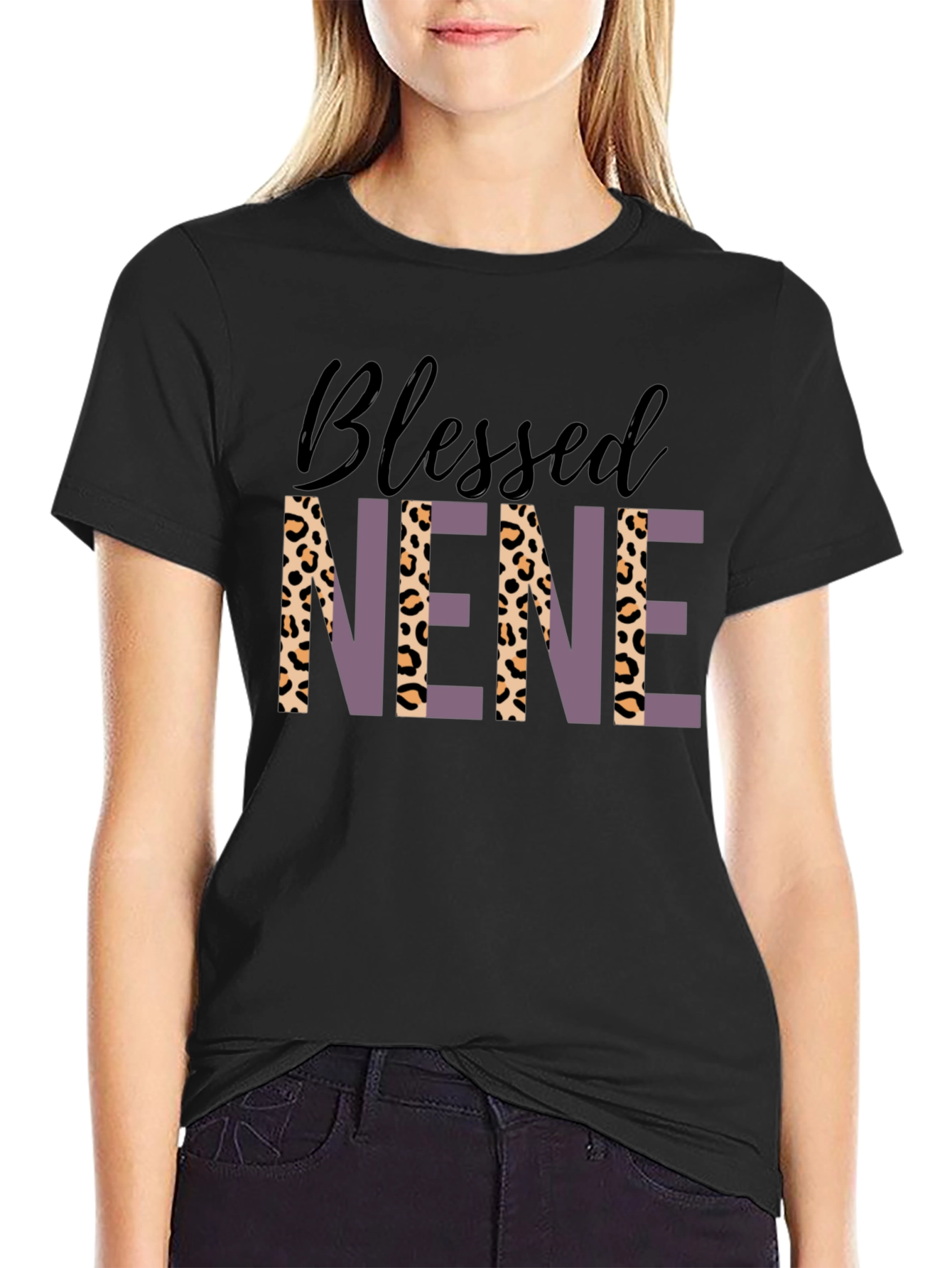 Camiseta Blessed Nene Estampado Leopardo