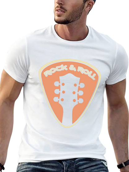 Camiseta Negra Rock & Roll Guitarra