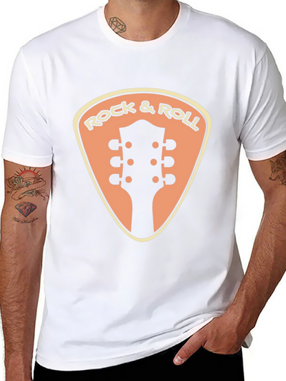 Camiseta Negra Rock & Roll Guitarra