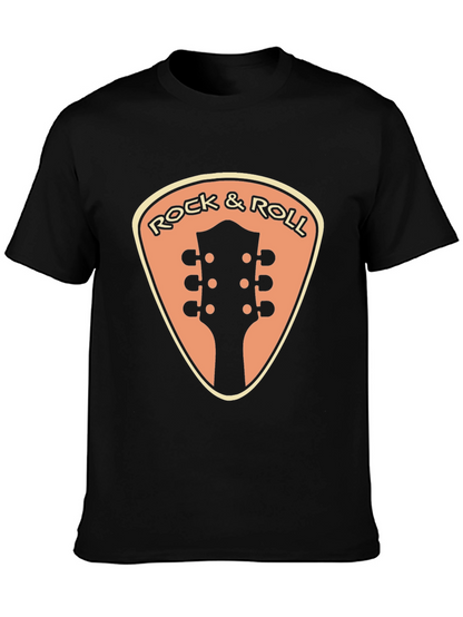 Camiseta Negra Rock & Roll Guitarra