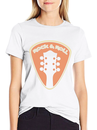 Camiseta Negra Rock & Roll Guitarra