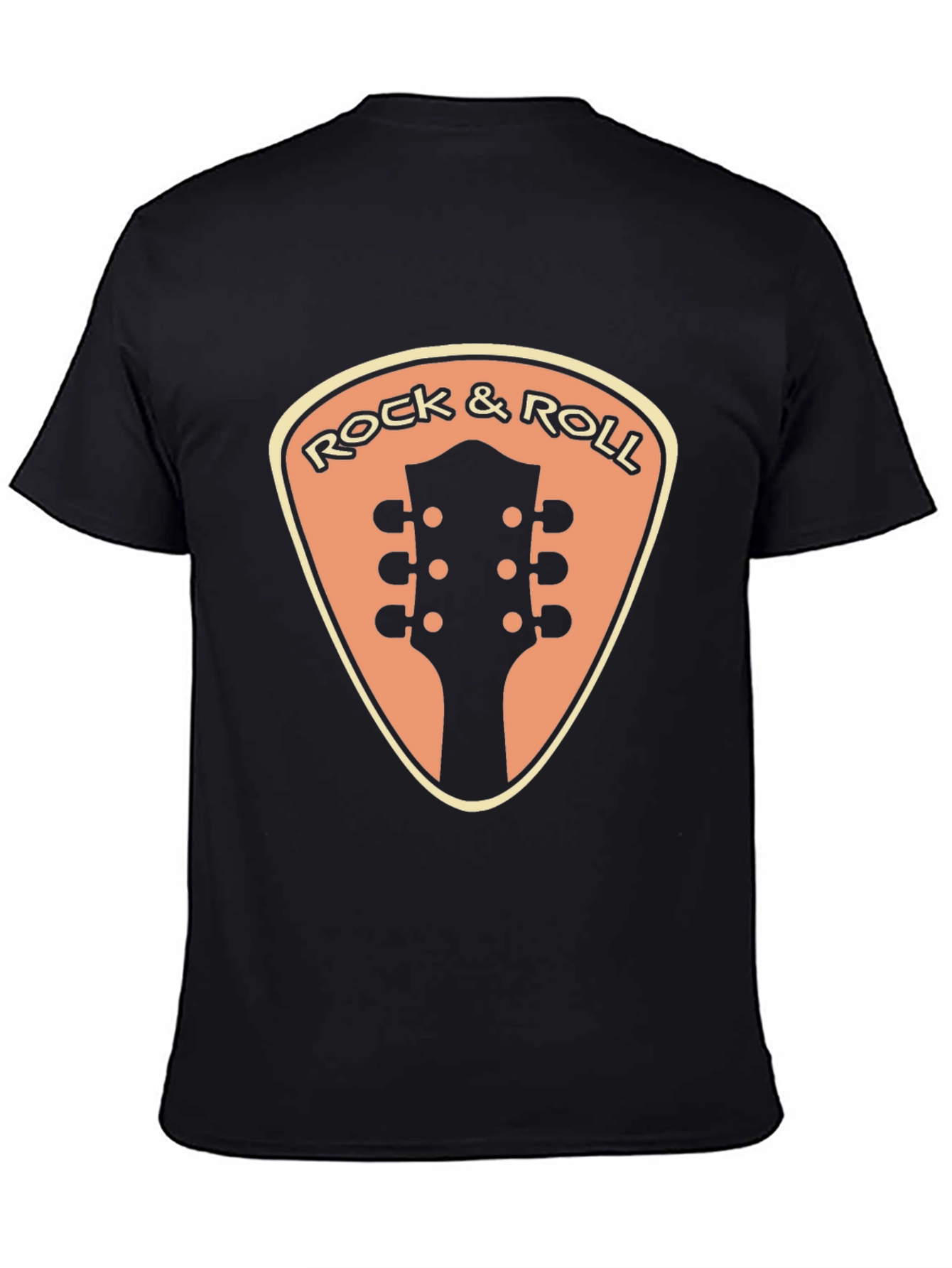 Camiseta Negra Rock & Roll Guitarra