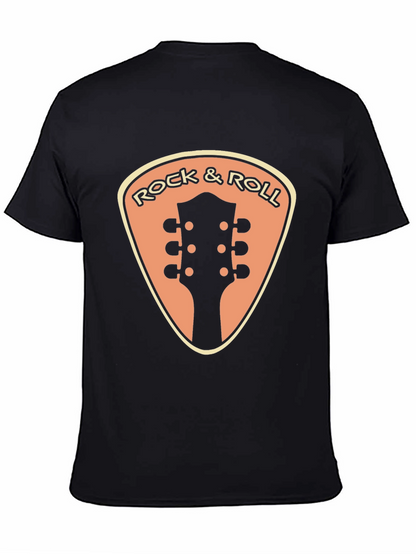 Camiseta Negra Rock & Roll Guitarra