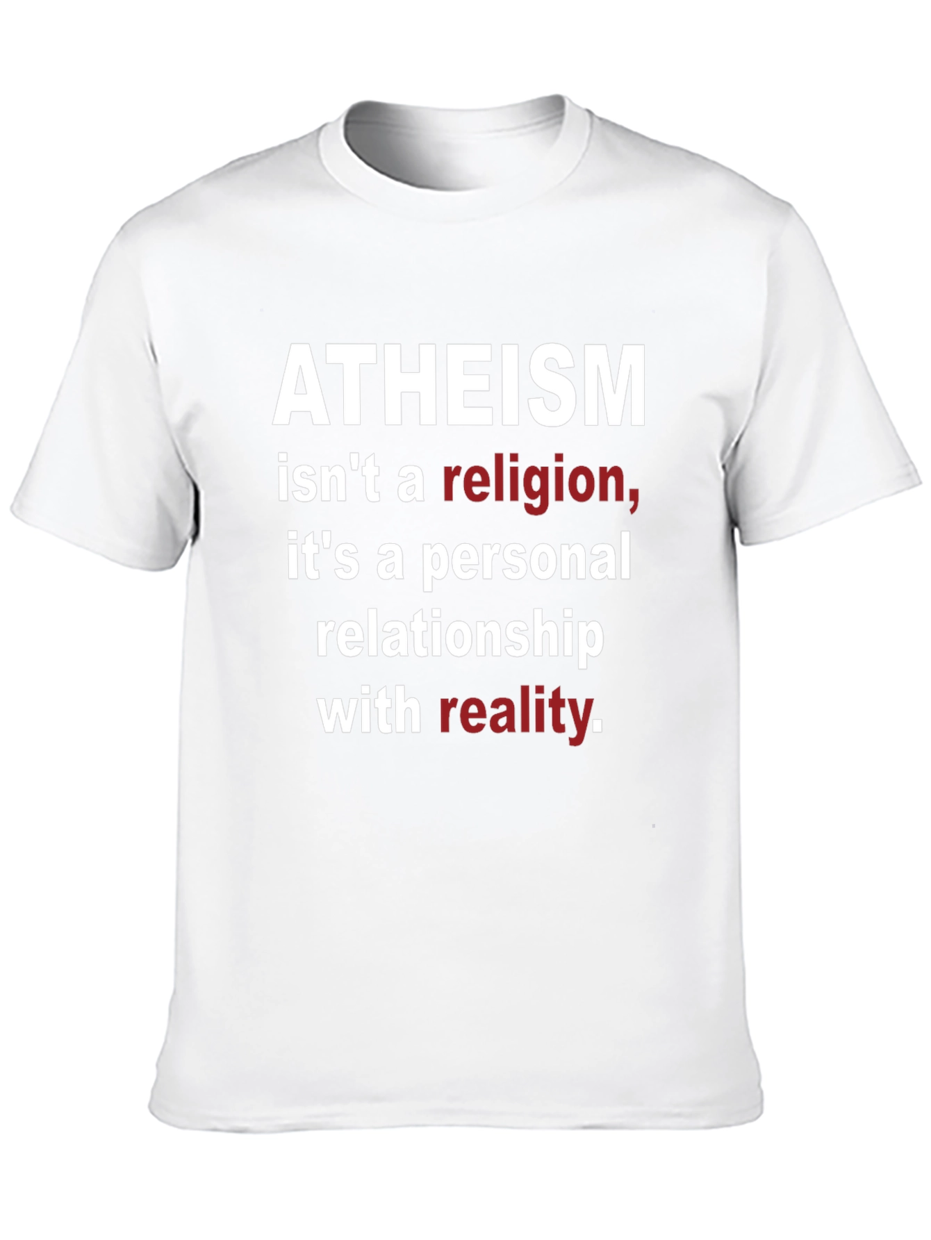 Camiseta Negra Ateísmo: No Religión Realidad Personal
