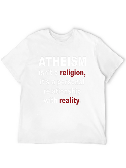 Camiseta Negra Ateísmo: No Religión Realidad Personal
