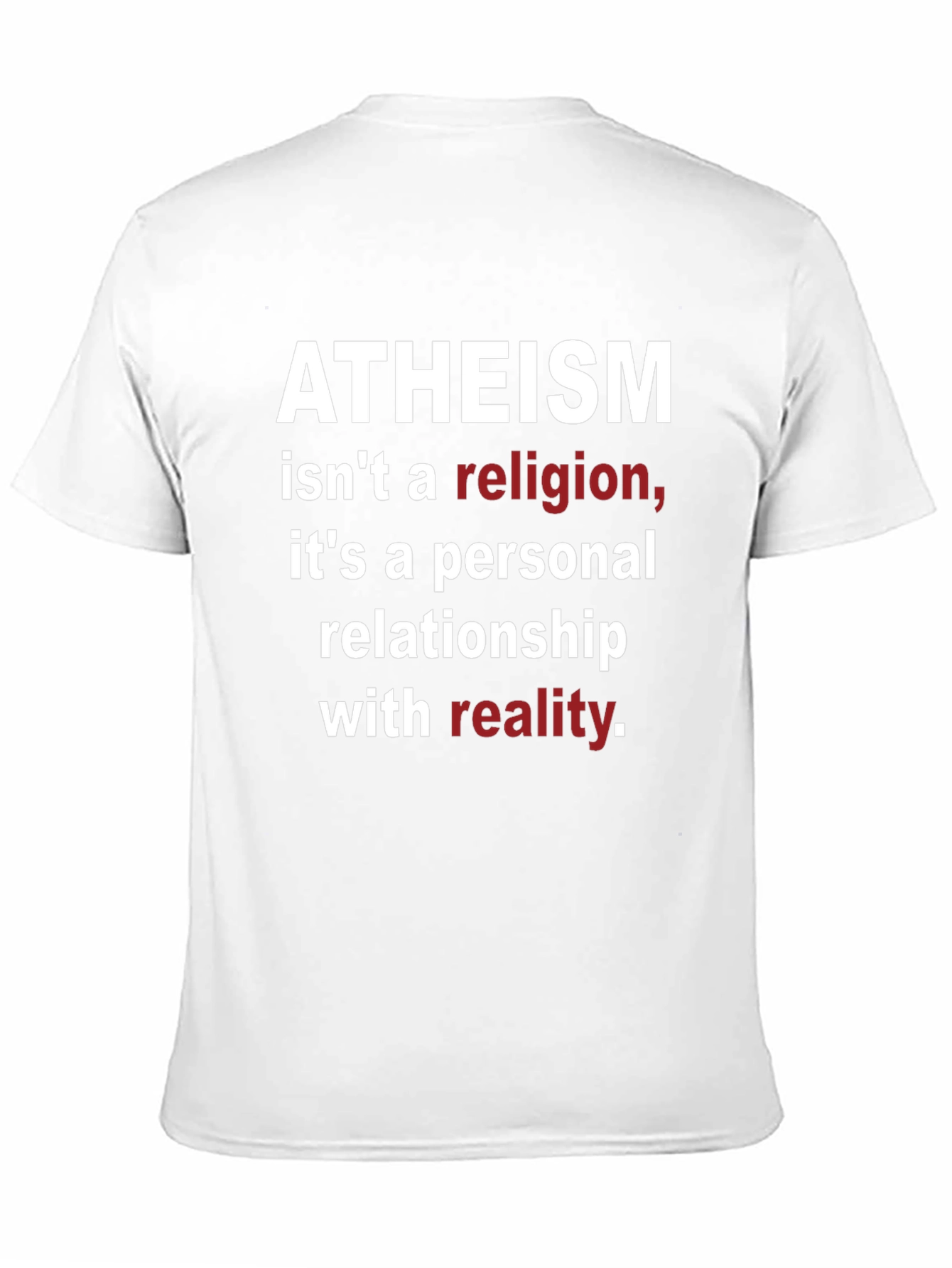 Camiseta Negra Ateísmo: No Religión Realidad Personal