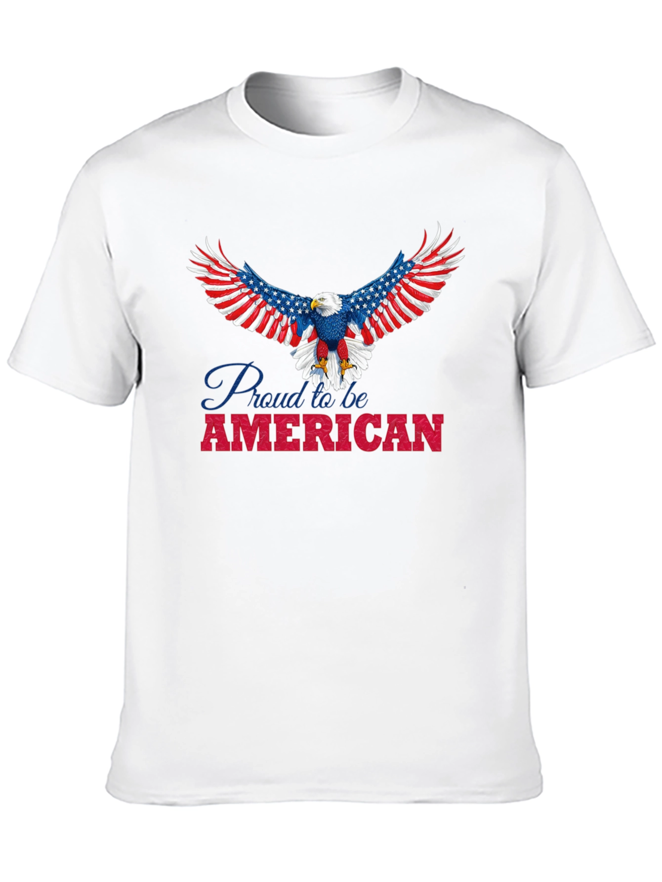 Camiseta Negra con Diseño de Águila Americana