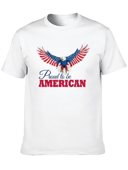 Camiseta Negra con Diseño de Águila Americana