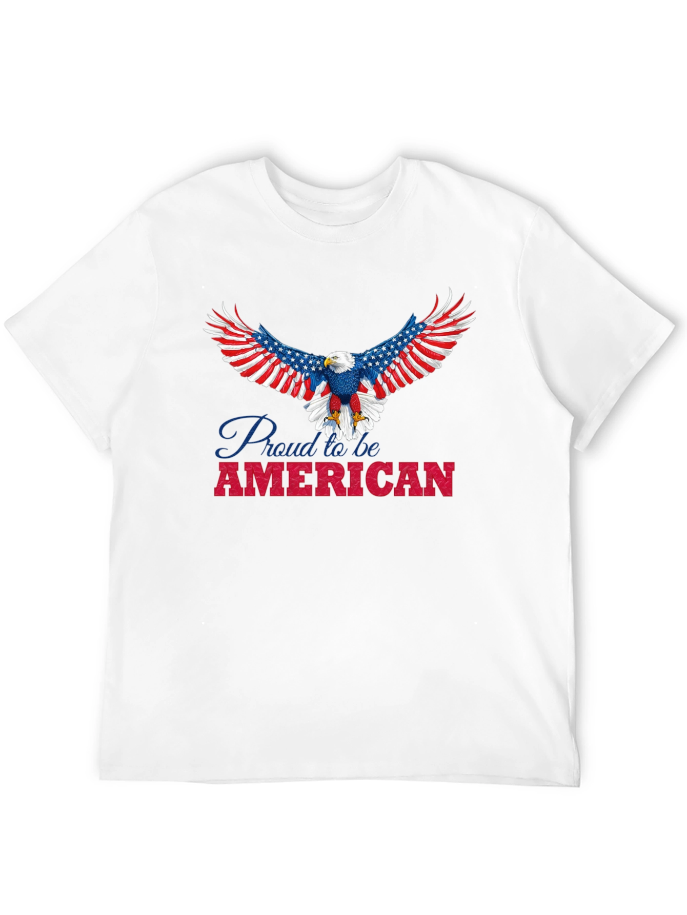 Camiseta Negra con Diseño de Águila Americana