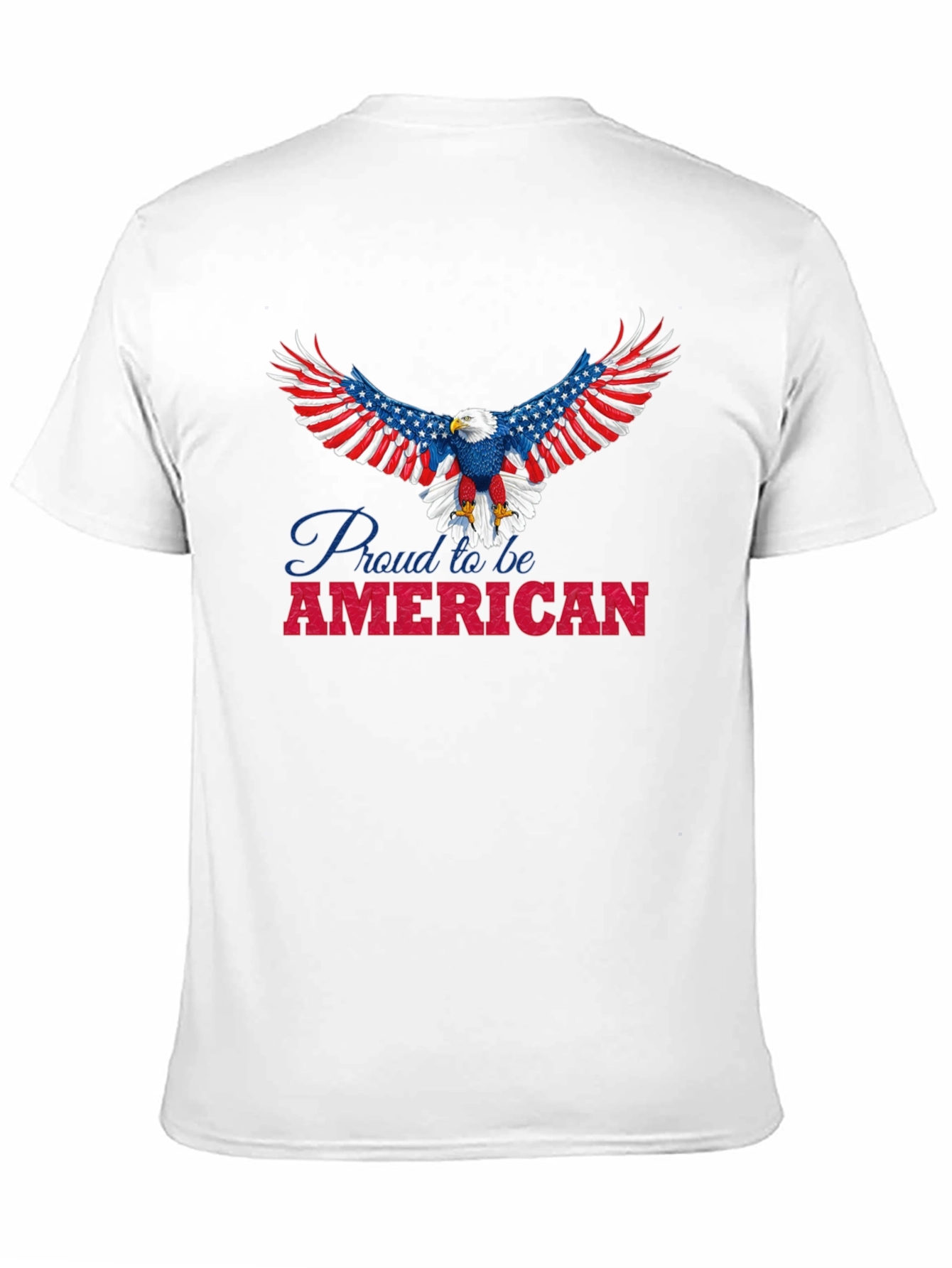 Camiseta Negra con Diseño de Águila Americana
