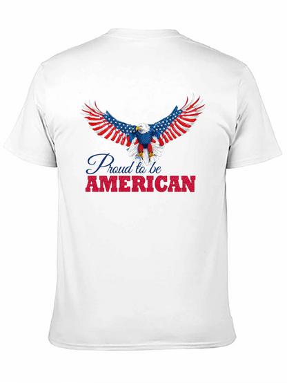 Camiseta Negra con Diseño de Águila Americana