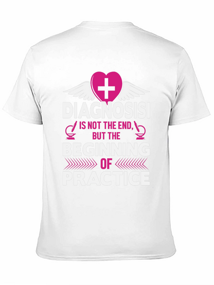 Camiseta Negra con Diseño Médico Motivacional