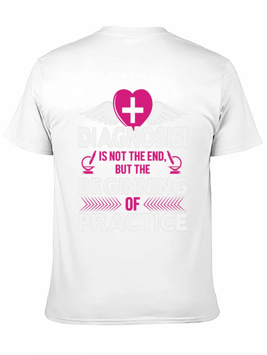 Camiseta Negra con Diseño Médico Motivacional
