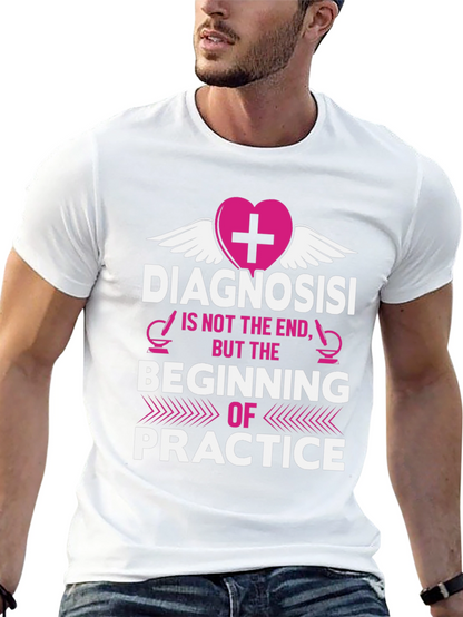 Camiseta Negra con Diseño Médico Motivacional
