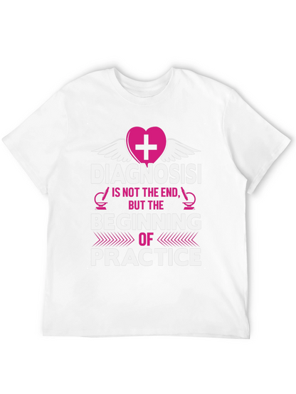 Camiseta Negra con Diseño Médico Motivacional