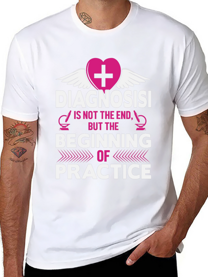 Camiseta Negra con Diseño Médico Motivacional