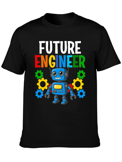 Camiseta Niño Futuro Ingeniero Robot Divertido