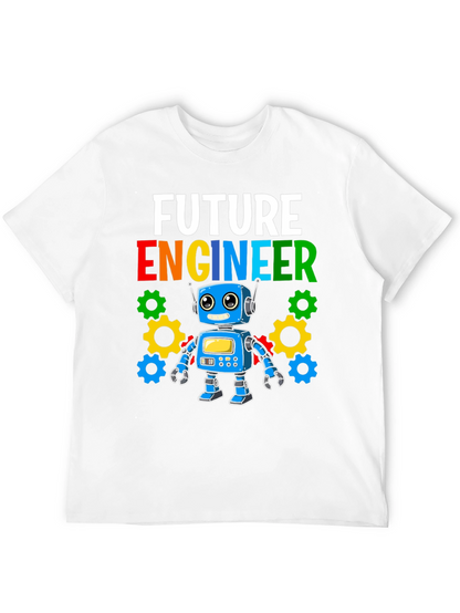 Camiseta Niño Futuro Ingeniero Robot Divertido