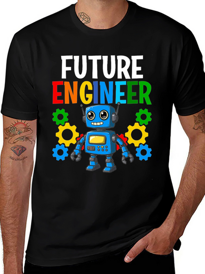 Camiseta Niño Futuro Ingeniero Robot Divertido