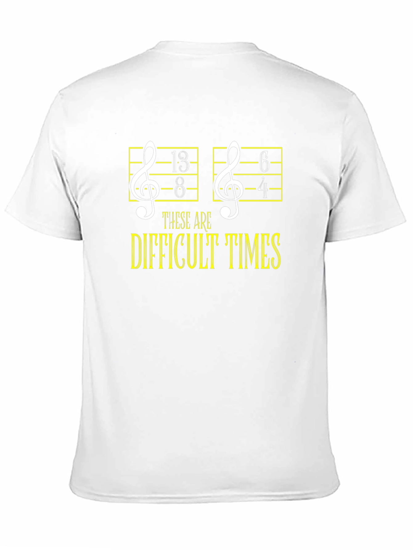 Camiseta Negra Humor Musical: ¡Tiempos Difíciles!